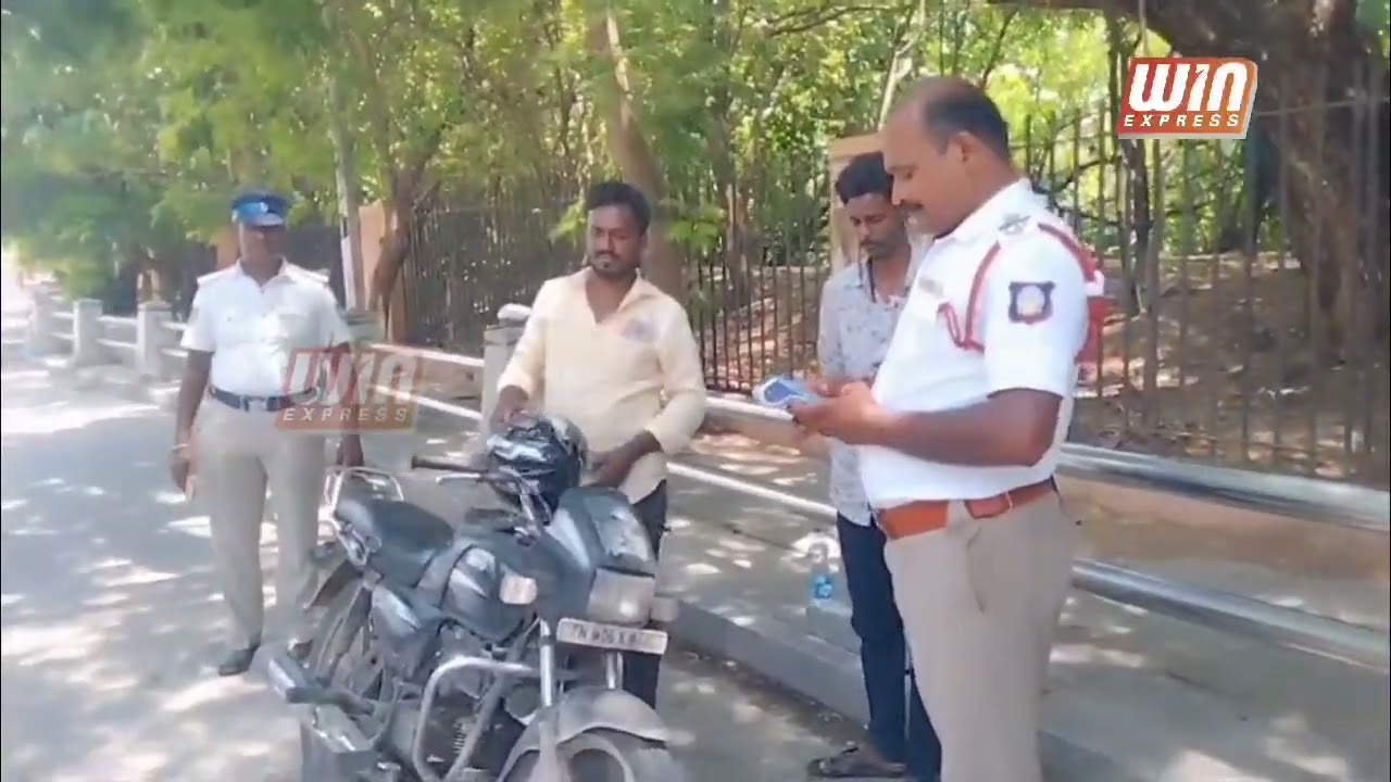 பட்டினம்பாக்கம் பகுதியில் தலைக்கவசம் அணியாதோருக்கு அபராதம்!