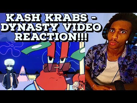 KASH KRABS RECORDS - DYNASTY (OFFICIAL VISUALIZER), Reaction... SQUIDWARD LOOKIN TOO COLD!!!