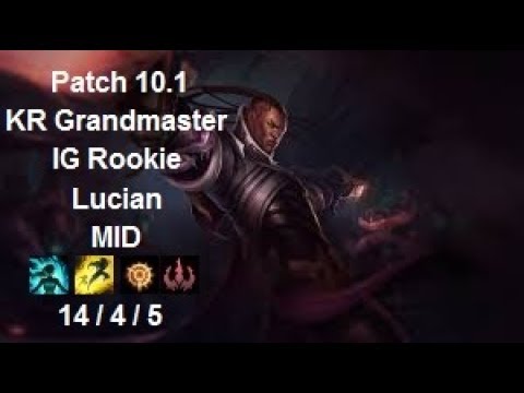 IG Rookie - Lucian vs Irelia - KR Grandmaster 65 LP - Patch 10.1