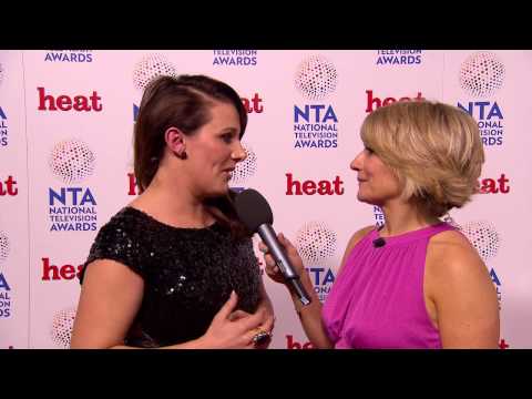 Sam Bailey backstage with Lucie Cave at the NTAs