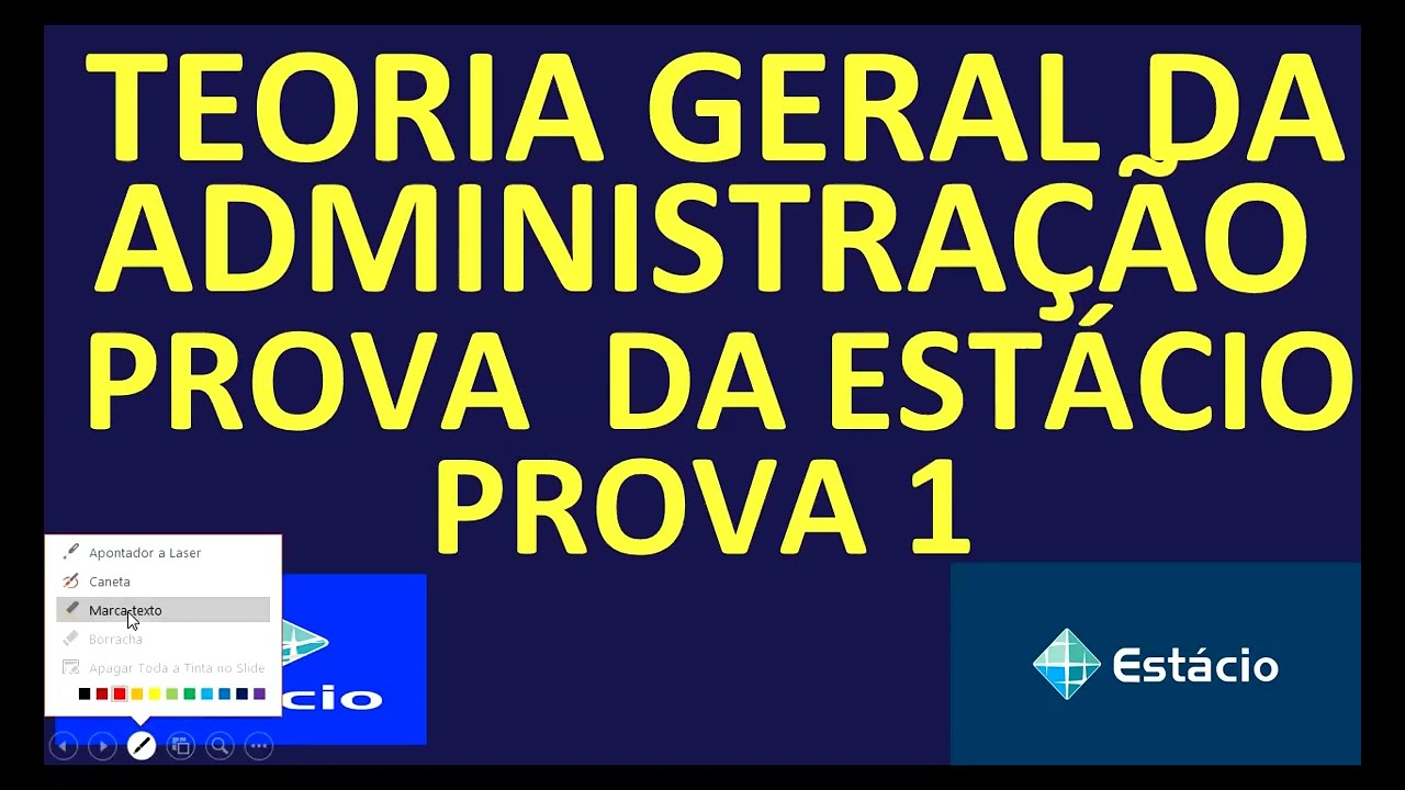 PROVA DE TEORIA GERAL DA ADMINISTRAÇÃO APLICADA PELA UNIVERSIDADE ESTÁCIO DE SÁ - #PROVA1