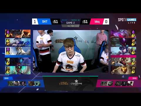 BBQ vs SKT Highlights Game 2 LCK SUMMER 2017 BBQ Olivers vs SK Telecom T1 W1D5