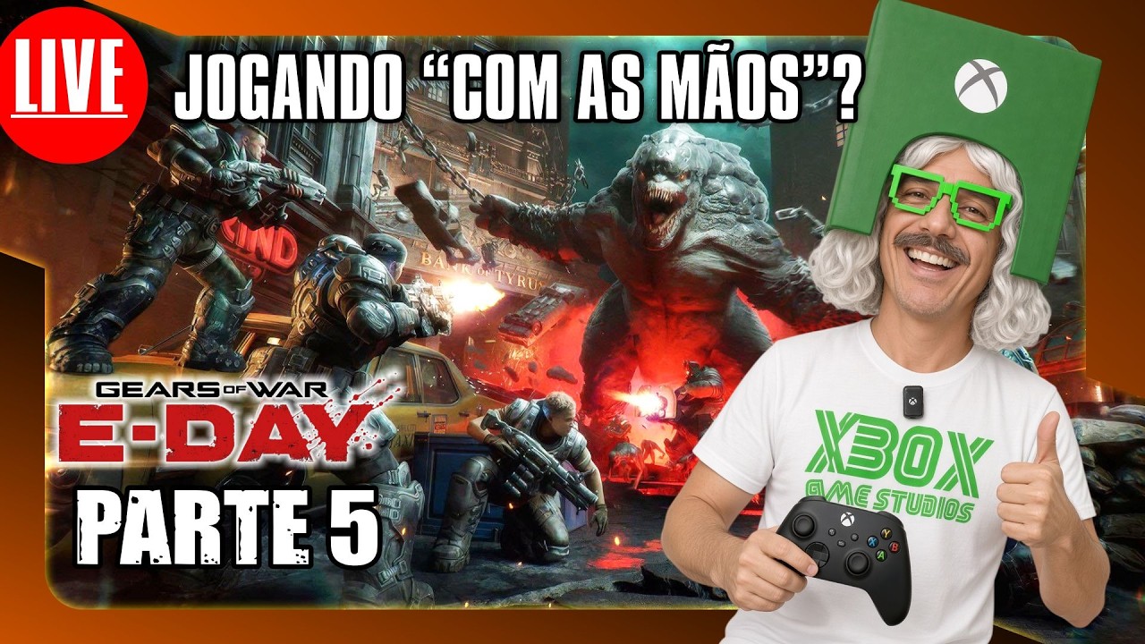 🎮🚨AO VIVO - Gears of War: E-Day -  Jogando "COM AS MÃOS" ? PARTE 5 #GearsofWarEDay