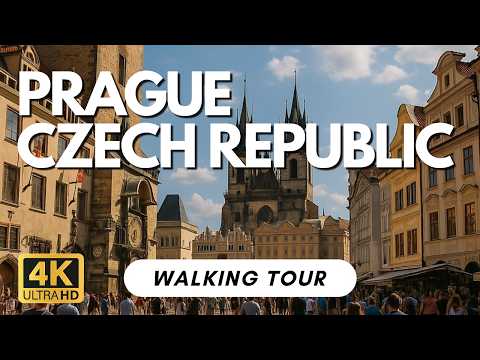 Prague Walking Tour 4k | Old Town, Charles Bridge | No commentary | Relaxing Ambient city sounds
