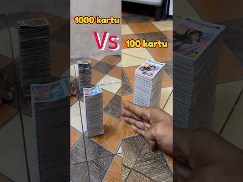 1000 cards Vs 100 cards PLAYING CARD CLAPS #trending #cardclaps #shortvideo #trend