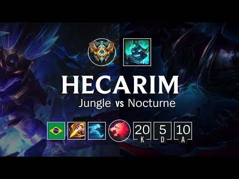 Hecarim Jungle vs Nocturne - BR Challenger Patch 8.21