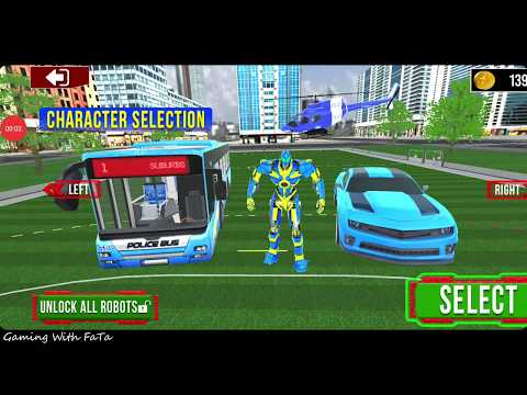 Bus Robot Car Transform War – Police Robot games #01 - Android Gameplay