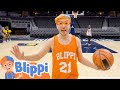 Blippi Play Basketball With A Pro Sports For Kids Educational Videos For Kids