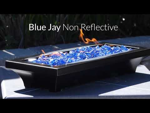 BBQGuys Signature Series Blue Jay Non-Reflective Fire Glass