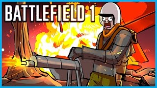 Battlefield 1 Funny Moments! - Horse Collateral, Flamethrower, Chuck Norris, and Funny Fails!