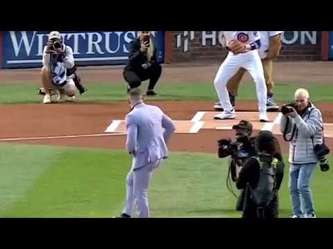 Conor McGregor missed with pitch in baseball
