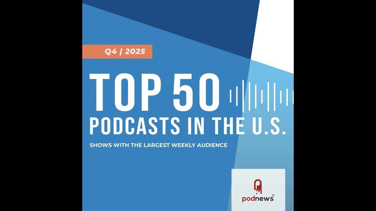 A new top 50 US podcasts ranker for Q4/2025