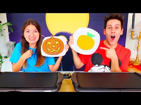 PANCAKE ART HALLOWEEN CHALLENGE!!