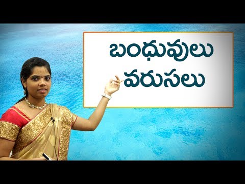 Names of relations - బంధువుల పేర్లు