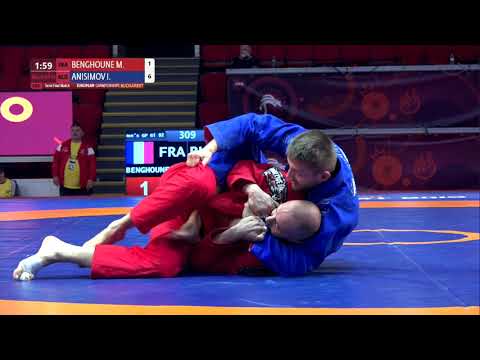 1/2 Men's GP Gi - 92 kg: M. BENGHOUNE (FRA) v. I. ANISIMOV (RUS)