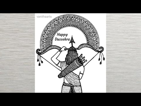 Happy Dussehra Mandala Art how to draw mandala for beginners Dussehra Drawing Doodle