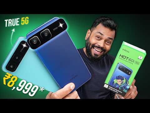 Infinix Hot 60i 5G Unboxing & First Look ⚡Dimensity 6400, 6000mAh, 1600 Cycles @ ₹8,999*