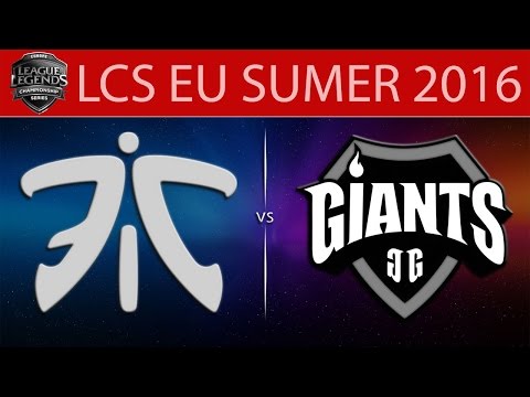 [LoL Highlights] FNC vs GIA Game 1 | LCS EU Summer 2016 (02.06.2016) - Fnatic vs Giants Gaming