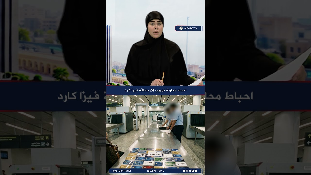 فيديو | احباط محاولة تعريب 24 بطاقة فيزا كارد