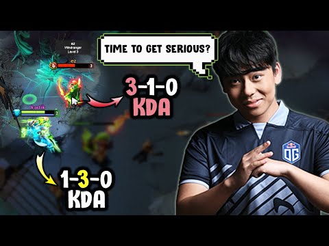 ANA played serious after dying 3x in Mid lane - 3 deaths in early to fountain farming! DOTA 2