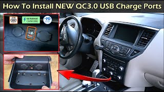 How To Install NEW QC3.0 USB Charge Port In Nissan Pathfinder