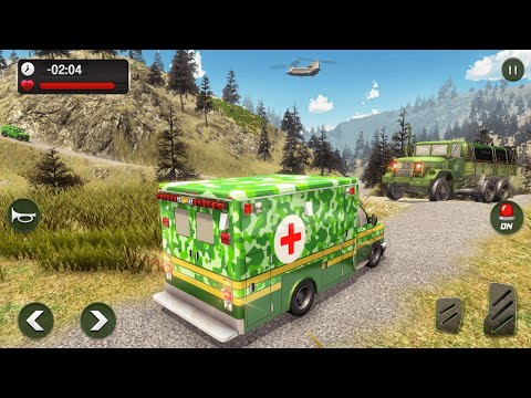 US Army Ambulance Driving Rescue Simulator gameplay / Android Ambulance game