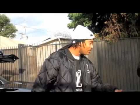 Playa Freestyle on set of The Statement