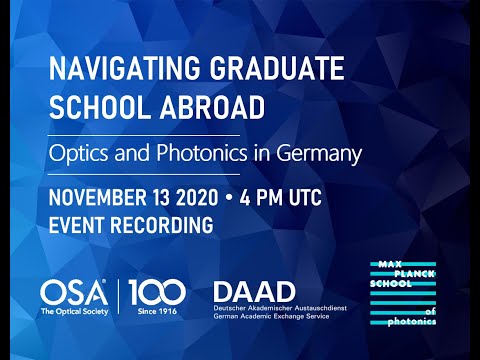 Navigating Graduate School Abroad - A joint Event by OSA, MPSP and DAAD