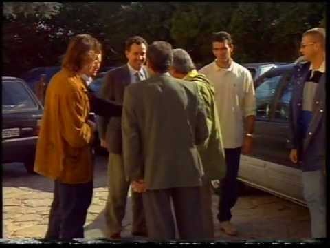 Mario Moroni e alcuni calciatori visitano l'istituto minorile di Lecce il 22 ottobre 1996