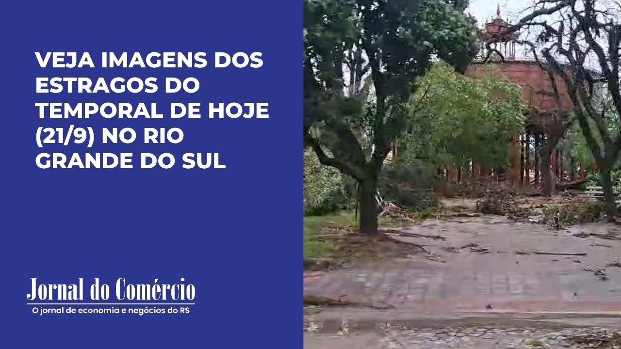 Veja cenas do temporal registrado no Rio Grande do Sul nesta segunda-feira (21/9)