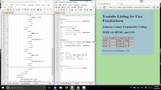 Creating and styling html tables and using the hover css pseudo-class