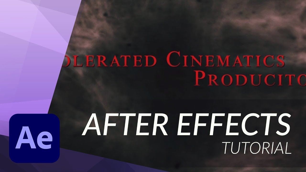 How to Create a Horror Film Title in After Effects