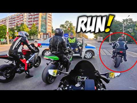 AGGRESSIVE COP vs BIKER | POLICE CHASE MOTORCYCLES | 2025