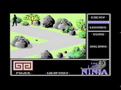 C64 Last Ninja - Armakuni does a reverse somersault