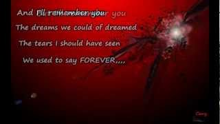 i&#39;ll remember you with lyrics