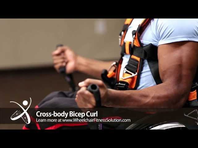 Wheelchair Fitness Solution | Exercise: Crossbody Bicep Curl (36 of 40)