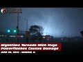 06/30/2014 Morris, IL - Nighttime Tornado and Damage.