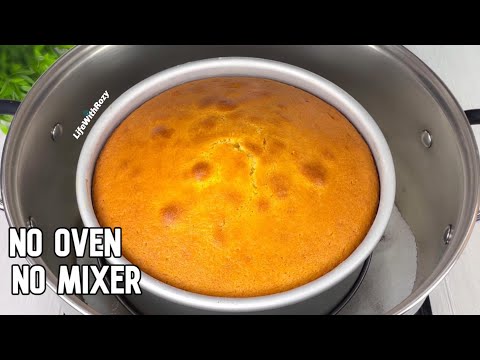 HOW TO MAKE CAKE WITHOUT AN OVEN AND A MIXER STEP BY STEP TUTORIAL