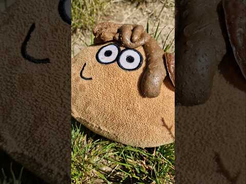 Pou got pooped on the head 😂💩 #pou #plushie #plushtoy