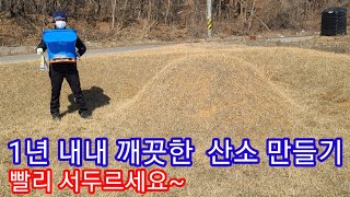 잔디 제초제 1년 내내 풀없는 산소 만들기~