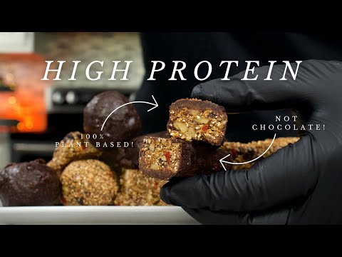 How To Make HIGH PROTEIN Plant-based Energy Bars | Alkaline Chocolate Bar Recipe 🍫