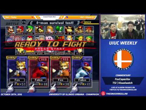 [Smashing Illini Weekly] Dart! + Thailer (R) vs. PRZ + Kihyun (B) SSBM Doubles GF