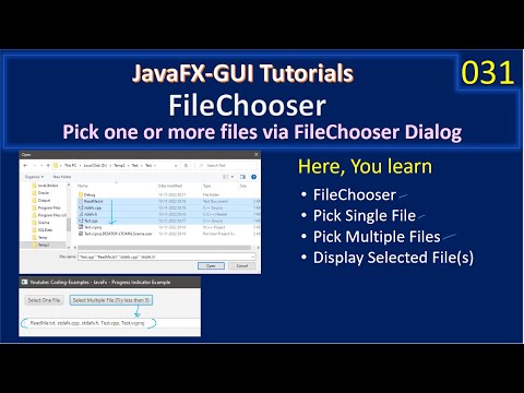File Chooser | Select Single and Multiple Files | JavaFx GUI Tutorial #31