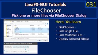 Download the video "File Chooser | Select Single and Multiple Files | JavaFx GUI Tutorial #31"