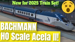 Bachmann HO Acela II Train Set | 2025 Modern High-Speed Set w/Concrete Ties, LEDs & DCC-Ready Design