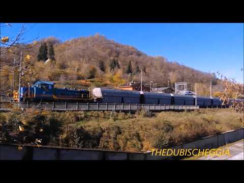 TRENO MERCI CON TRAMOGGE IN MANOVRA A ROBILANTE (CN) LUN. 4 - 11 - 2019