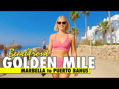 Marbella Golden Mile tour | Marbella to Puerto Banús summer 2025 | Spain virtual tour