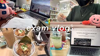 exam vlog 🌷 | camping in libraries, mugger life, lots of food !!