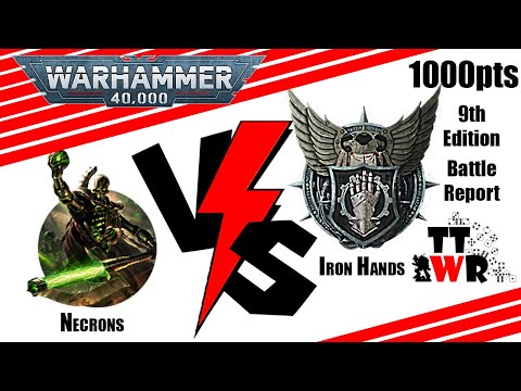 Warhammer 40k - 1000pts 9th Edition Battle Report - Necrons Vs Iron Hands *New Channel Army*