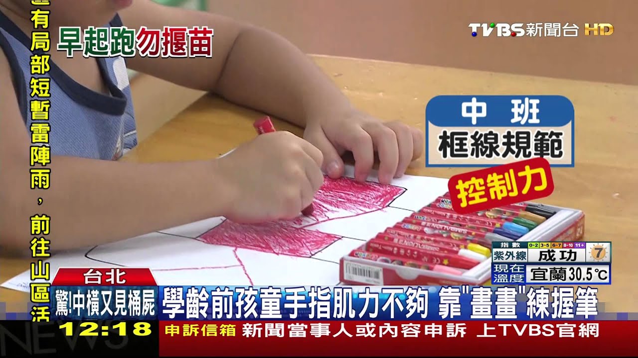 學齡前孩童手指肌力不夠 靠「畫畫」練握筆